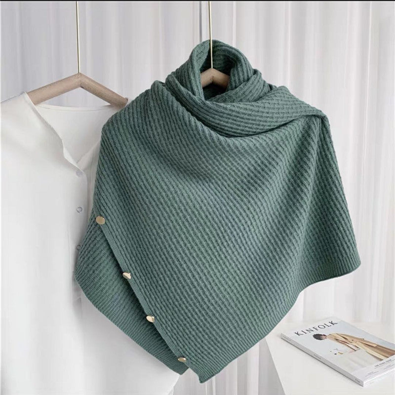 Cashmere Snood Cape Sleeveless Waistcoat