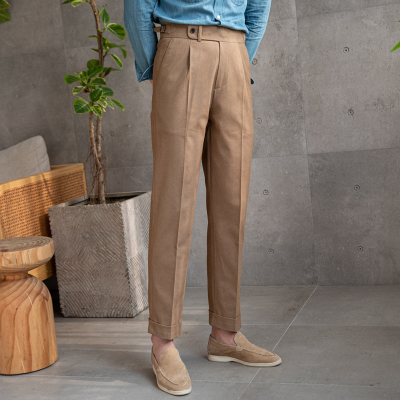 Casual Vintage Cotton Feel High Waisted Pants