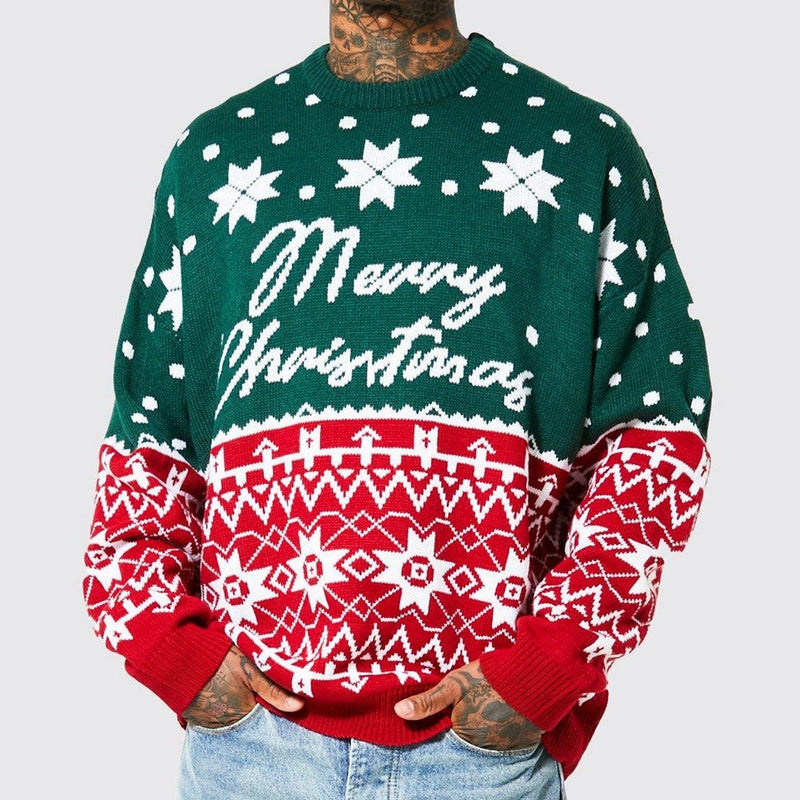 Autumn And Winter Knitwear Christmas Jacquard Loose Pullover sweater