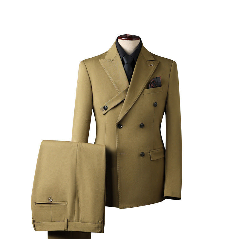 Men's Double Breasted Casual Suit Set
