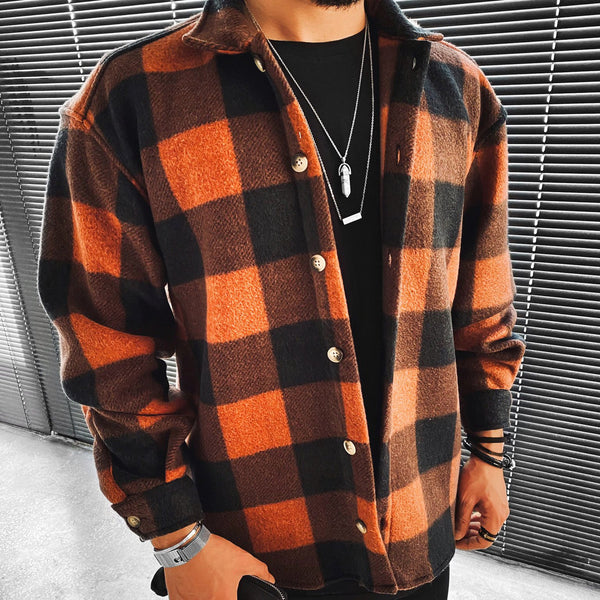 Long-sleeved Plaid Long-sleeved Shirt