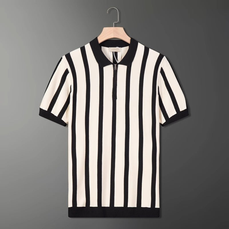 Summer Short-sleeved Versatile Men's Korean-style Retro sweater