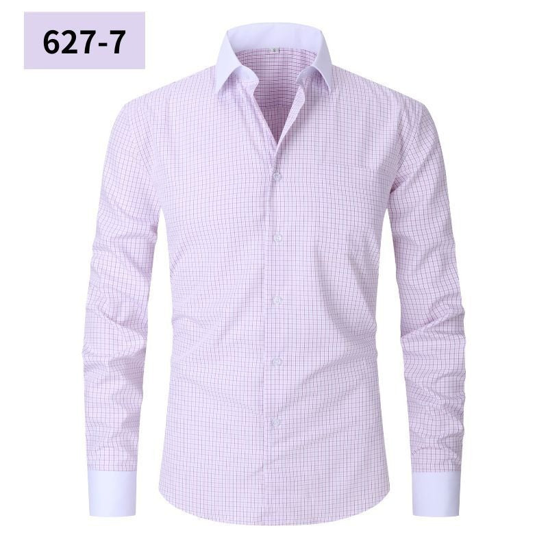 Men's Casual American-style Long-sleeved Striped Shirt