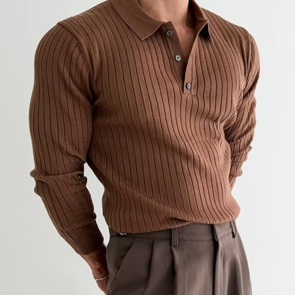 Autumn Polo Lapel Sweater