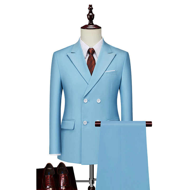 Men's Business Casual Suit Double Breasted Suit
