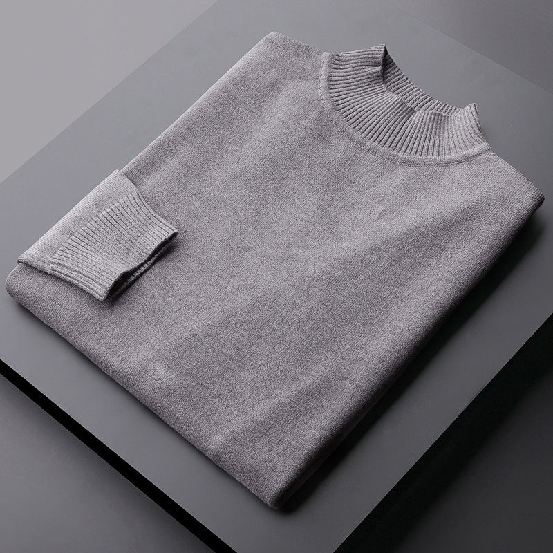 Men's Autumn And Winter Thermal Head Cover Half Turtleneck sweater