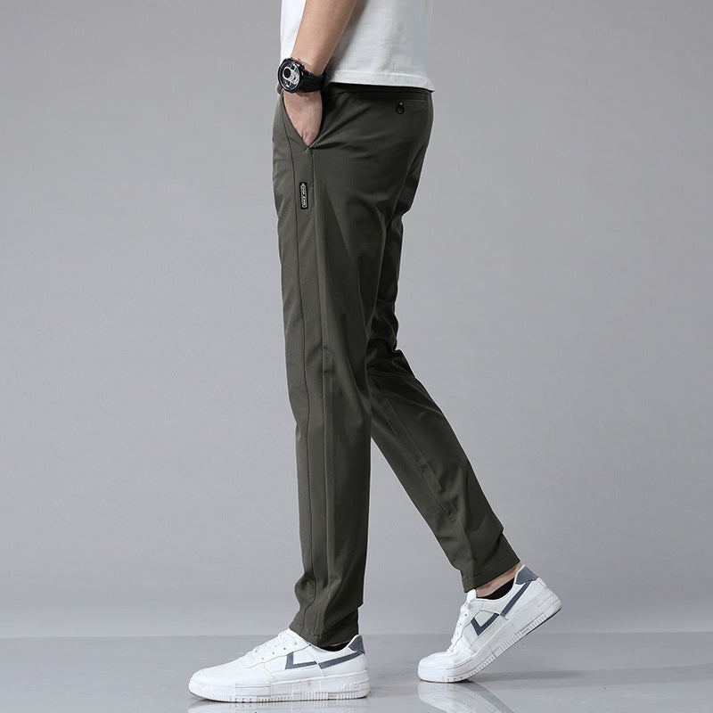 Summer Thin Ice Silk Smooth Stretch Casual Pants