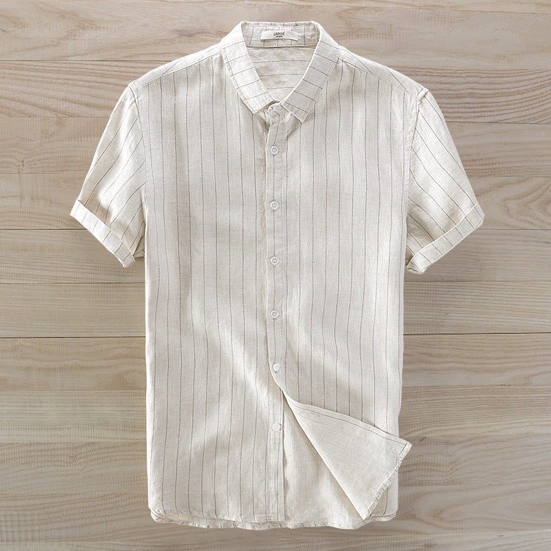 Men's Striped Short Sleeve Shirt