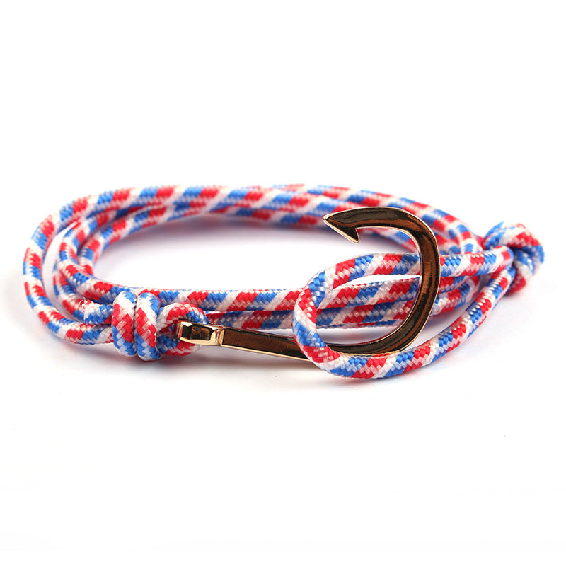 Adjustable Paracord Anchor Charm Bracelets