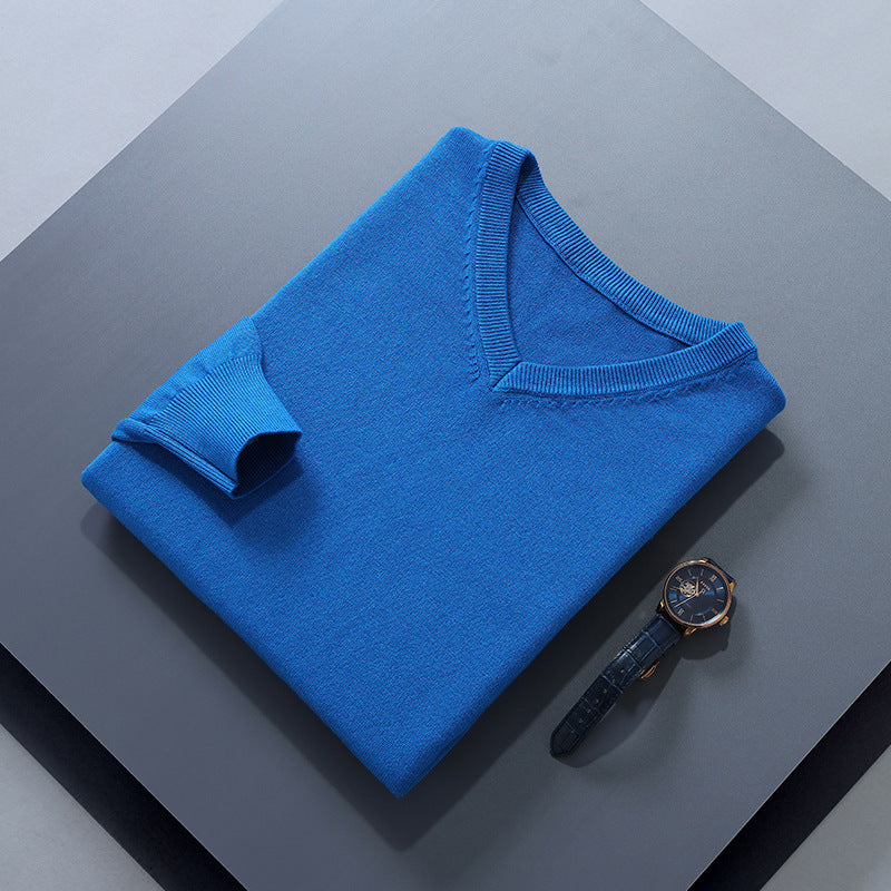 V-neck sweater men winter