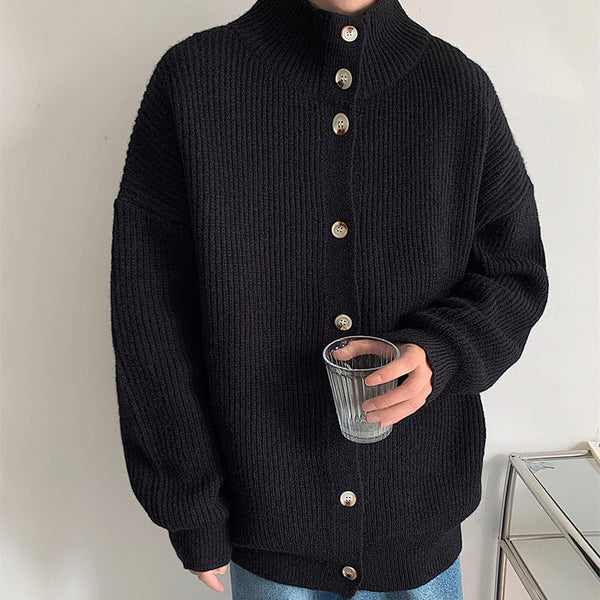 Pure Color Simple Knit Cardigan sweater for youth
